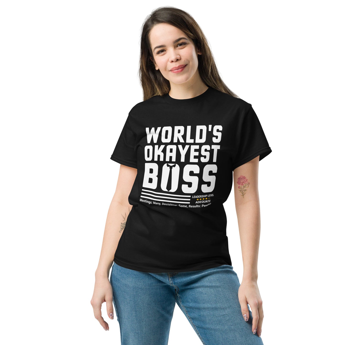 WORLD'S OKAYEST BOSS Premium Unisex T-Shirt