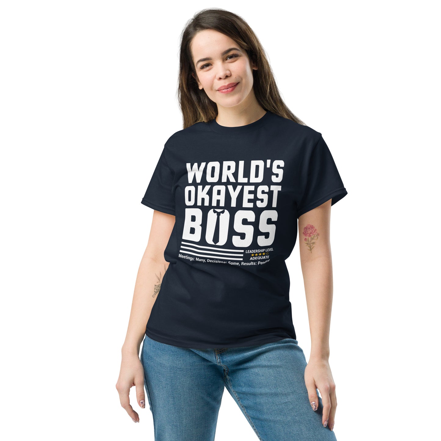 WORLD'S OKAYEST BOSS Premium Unisex T-Shirt